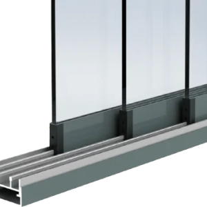4-delige Glazen Schuifwand compleet